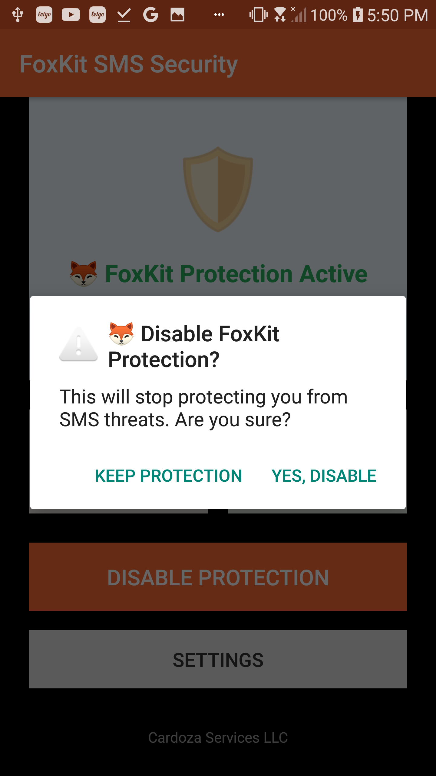 FoxKit Disable Dialog